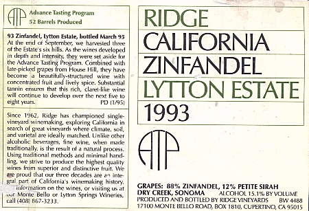 Ridge shows precise varietal labelling is possible