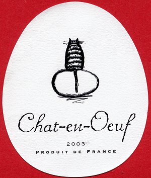 Chat en Oeuf label