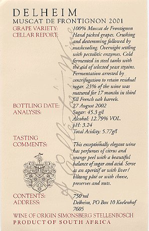 Muscat de Fontignac Label