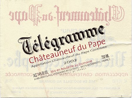Telegramme label