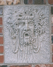 Wall mask at Lakeview winery